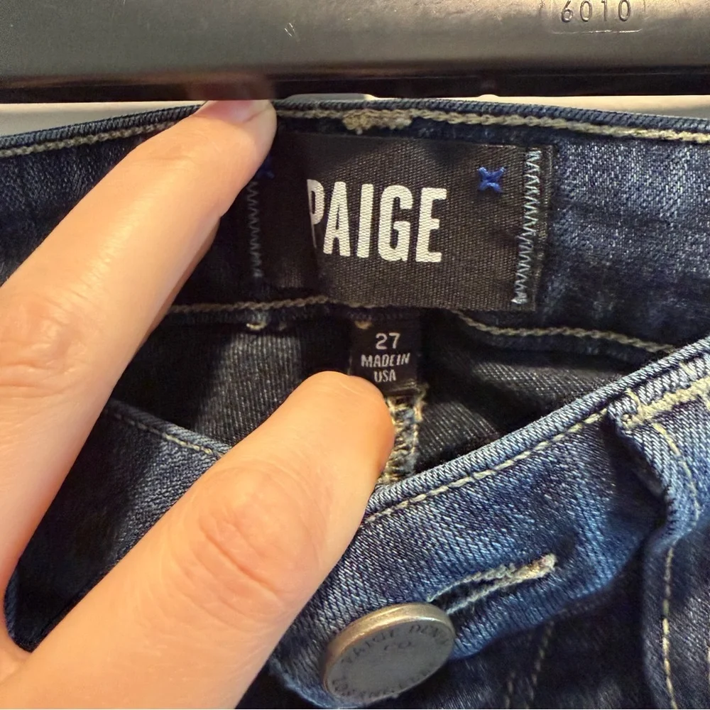 PAIGE Dark Wash Hoxton Ankle Jeans - Picture 2 of 5